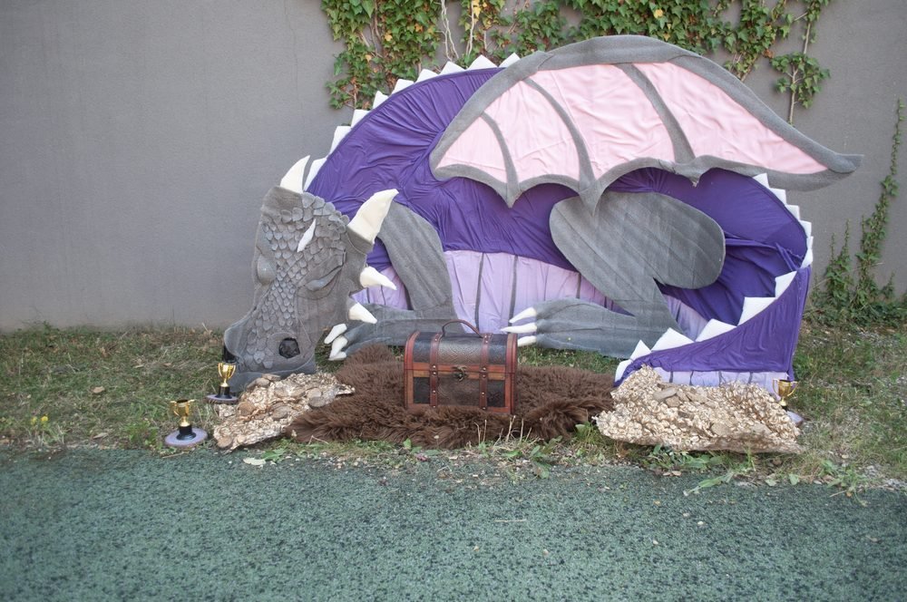 Handcrafted dragon decoration for Dragon Quest children's party